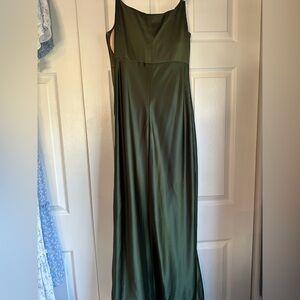 Revelry Green Sleeveless Spaghetti Strap Maxi Dress